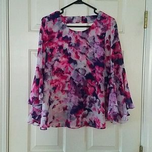 Jennifer Lopez Flutter Sleeve Top